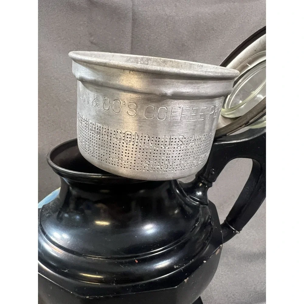 VTG SAMOVAR POT BEAUTIFUL SCENE ‎ DECOR NO PLUG (2519)